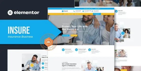 Insure – Insurance Business Elementor Template Kit