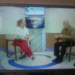 Professor Casemiro Campos concede entrevista à TV Fortaleza e divulga o lançamento do livro no 3º Salão do Livro Cearense